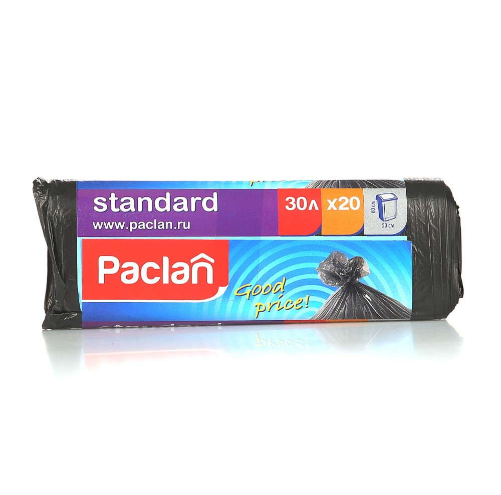 Стандарт л. Paclan мешки для мусора Standart 30л 20шт. Мешки 30 л. рулон 20 шт.Paclan Standard. Мешки для мусора Paclan 30 л. Paclan Standard мусорные мешки 30л, 20шт.